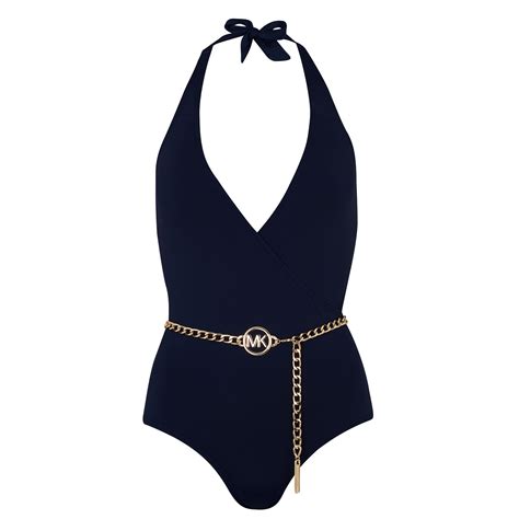 michael kors gold logo swim|michael kors swimsuits women.